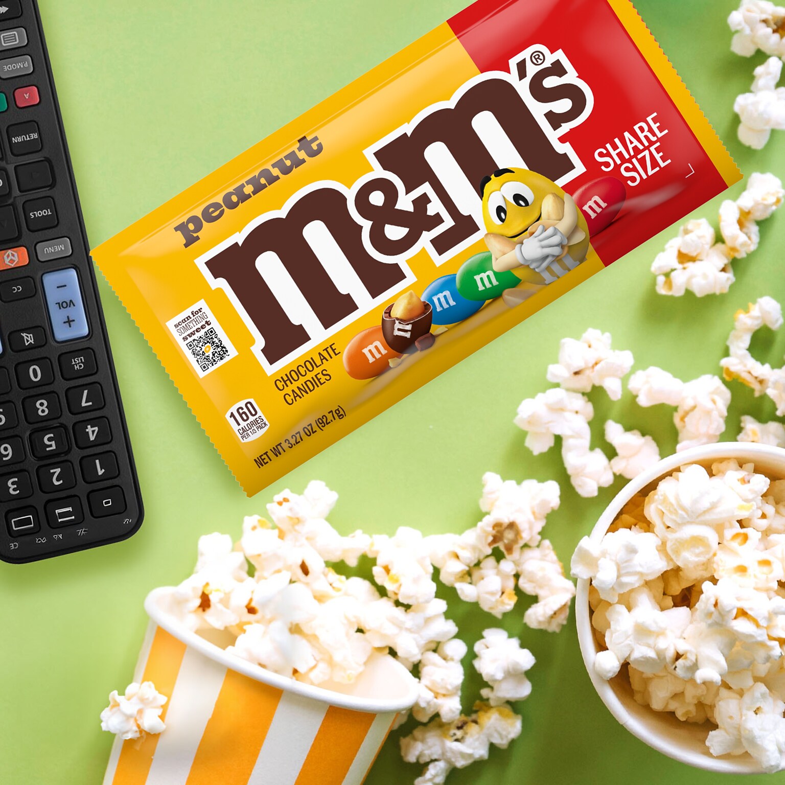 M&M's Share Size Peanut Milk Chocolate Pieces, 3.27 oz., 24 Count - Image 2