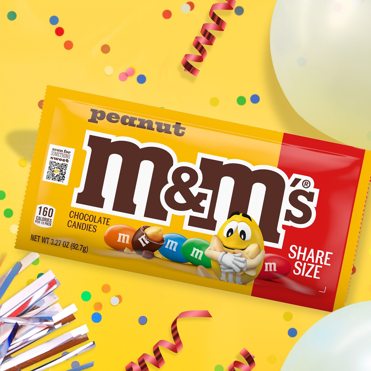 M&M's Share Size Peanut Milk Chocolate Pieces, 3.27 oz., 24 Count - Image 3